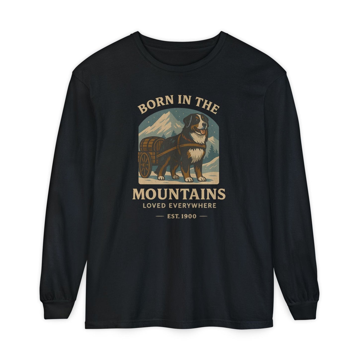 Bernese Mountain Dog Born Long Sleeve Tee