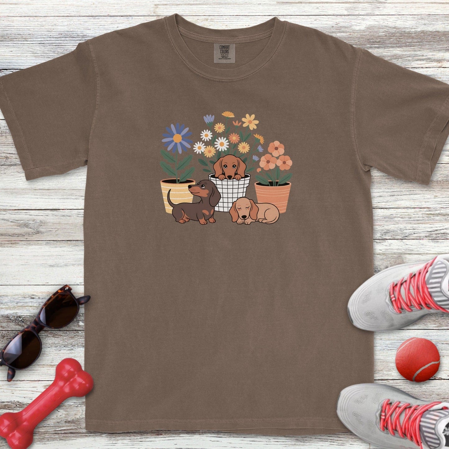 Dachshunds & Plants T-Shirt