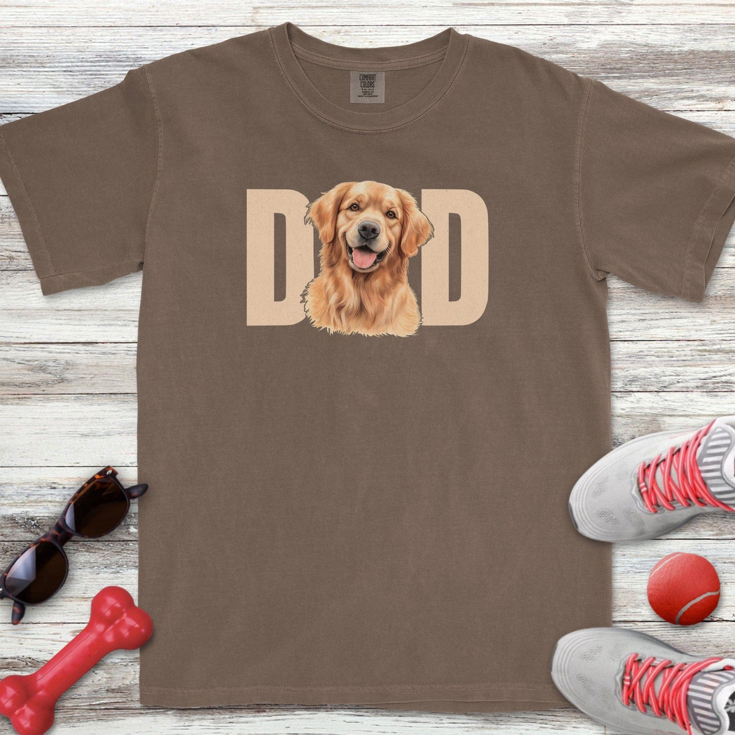 Golden Portrait Dad T-Shirt