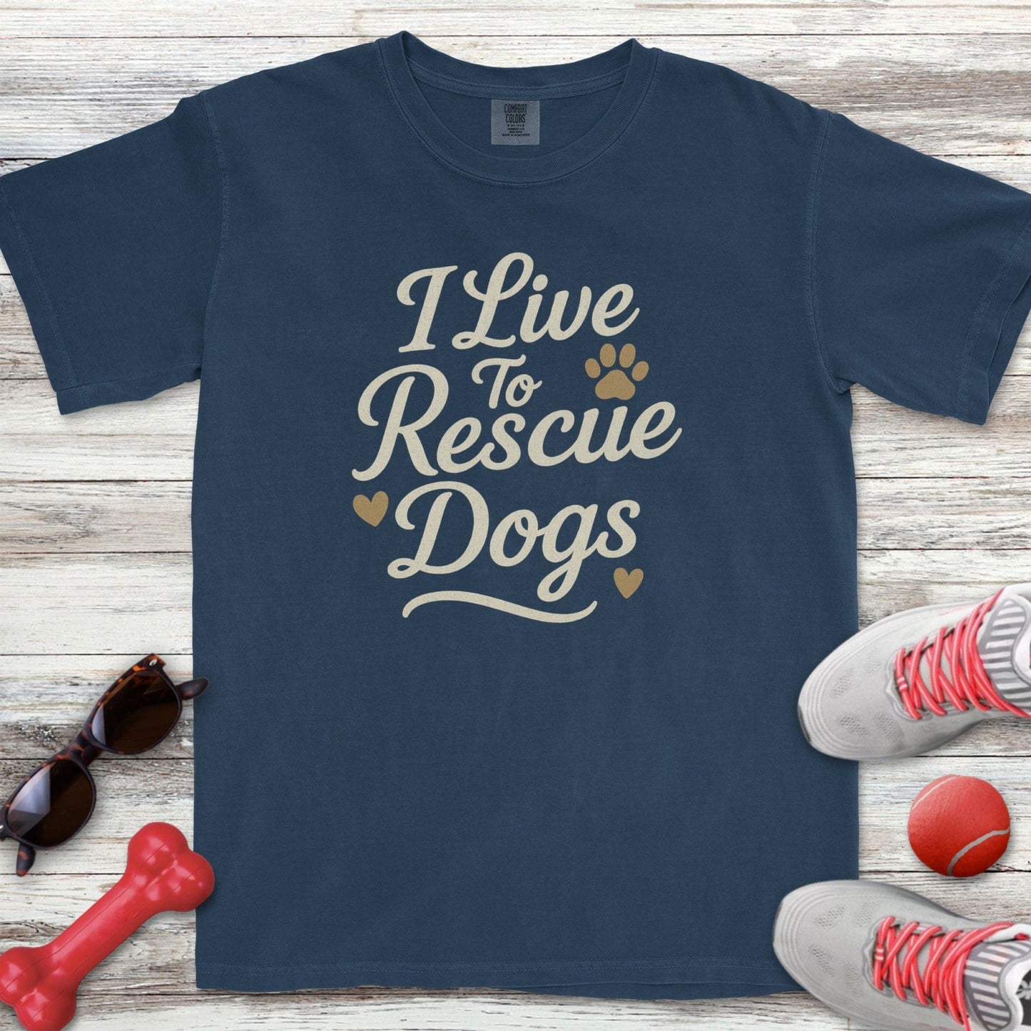 I Live to Rescue Dogs T-Shirt
