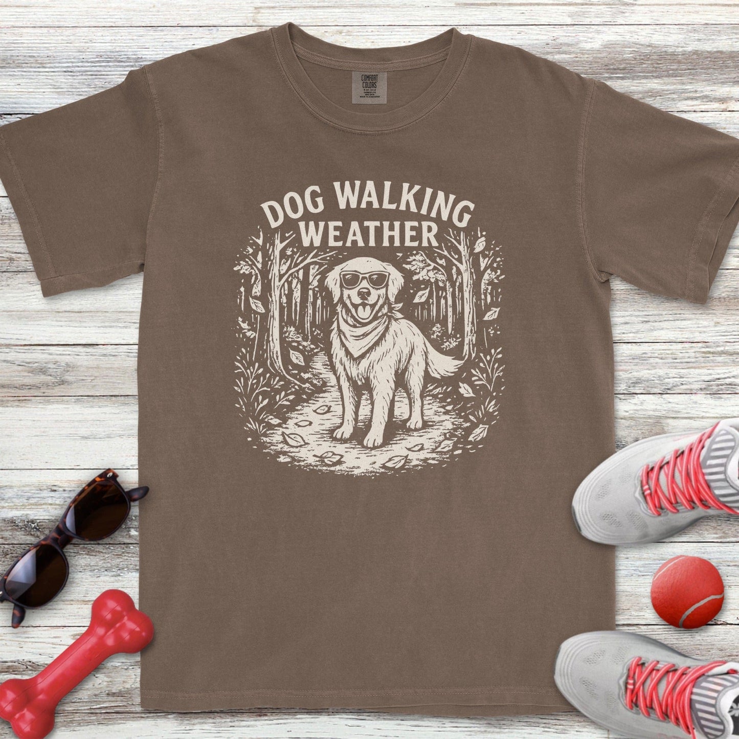 Cool Dog Walking Weather T-Shirt