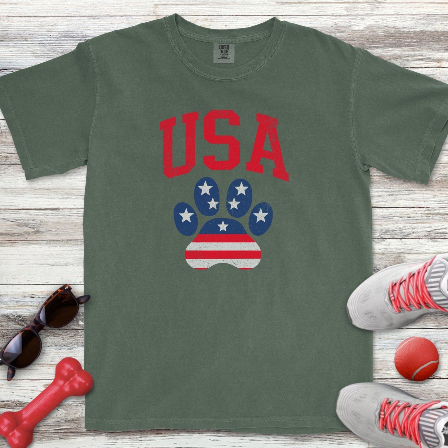 USA Paw Print T-Shirt