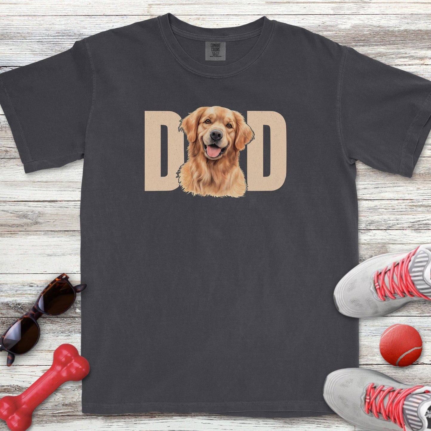 Golden Portrait Dad T-Shirt