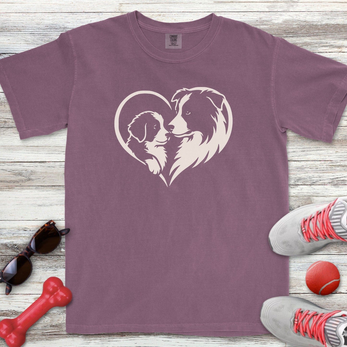 Border Collie Heart Bond T-Shirt