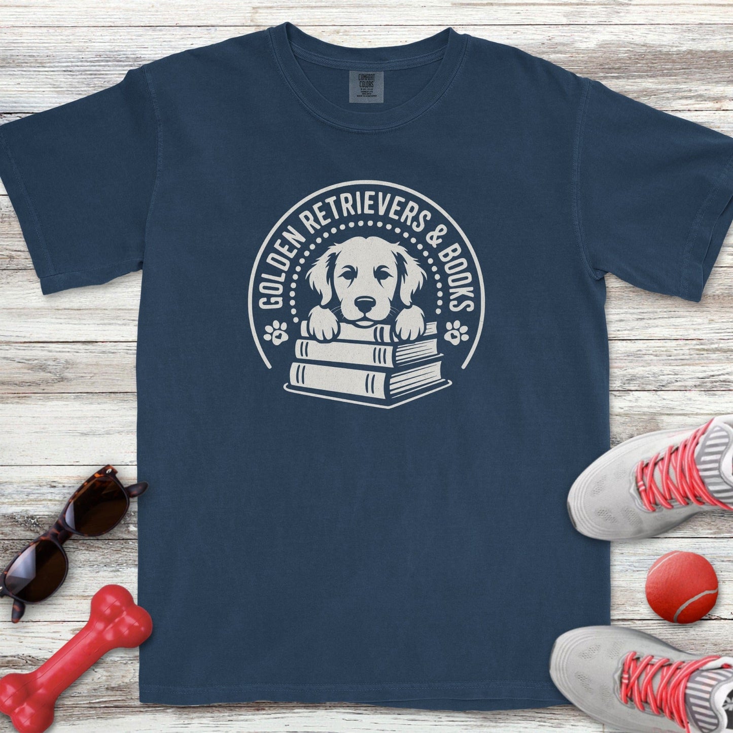 Golden Retrievers & Books T-Shirt