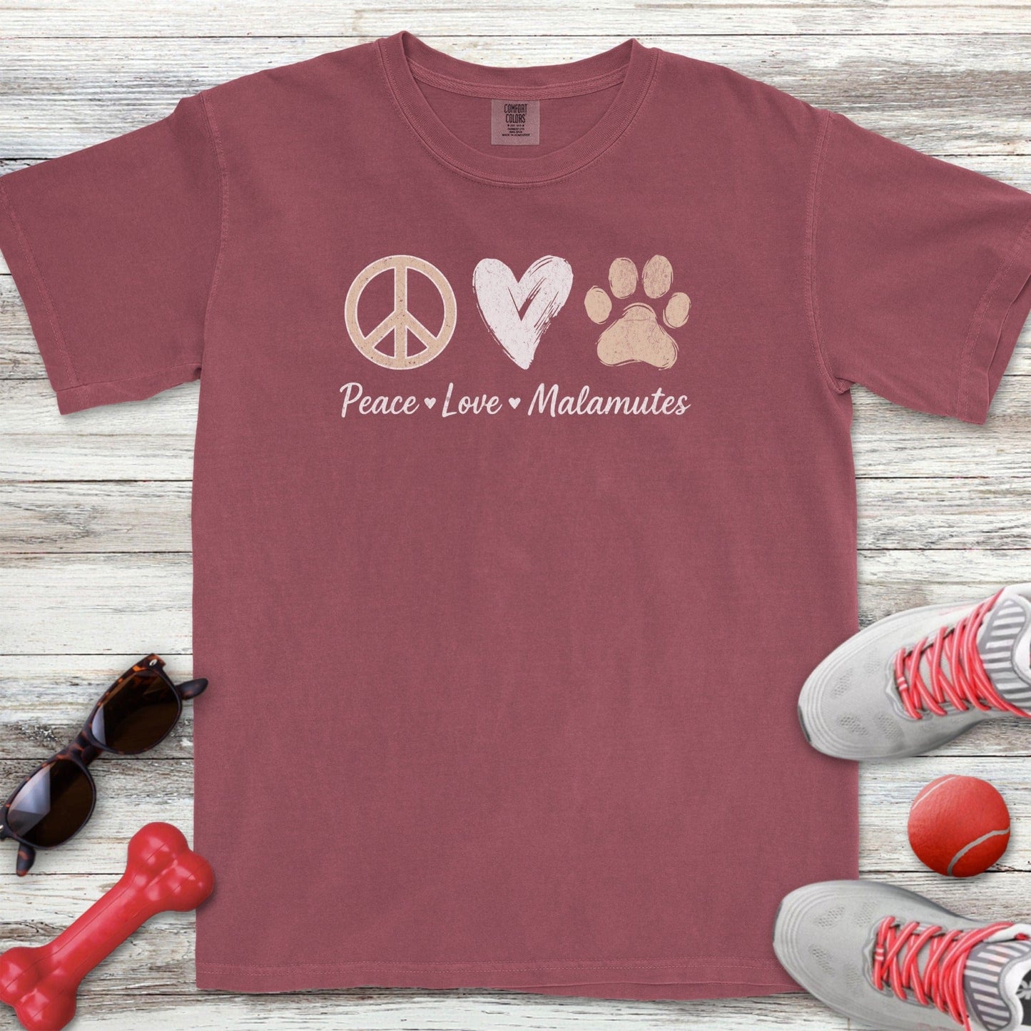 Peace Love Malamutes T-Shirt