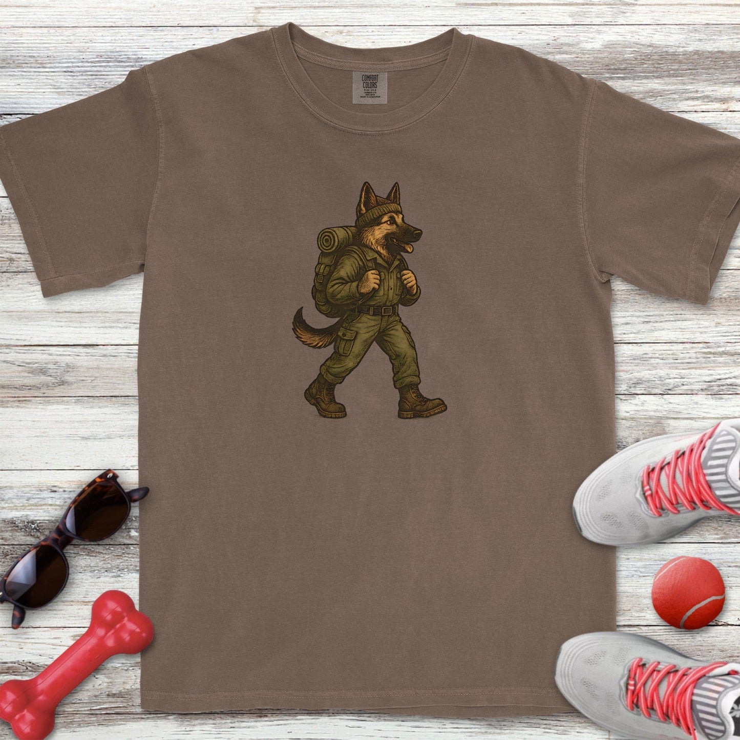 Hiking German Shepherd T-Shirt