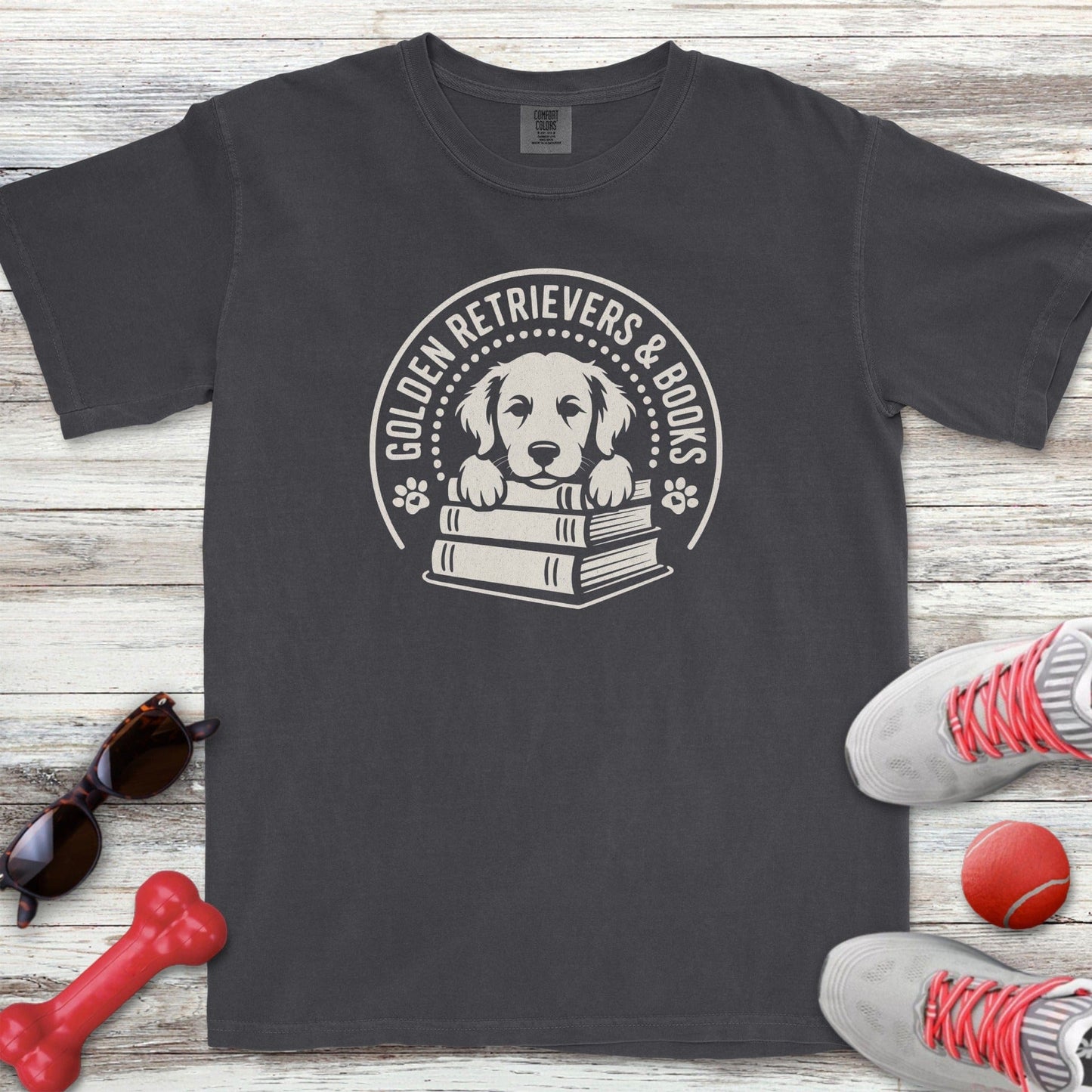 Golden Retrievers & Books T-Shirt