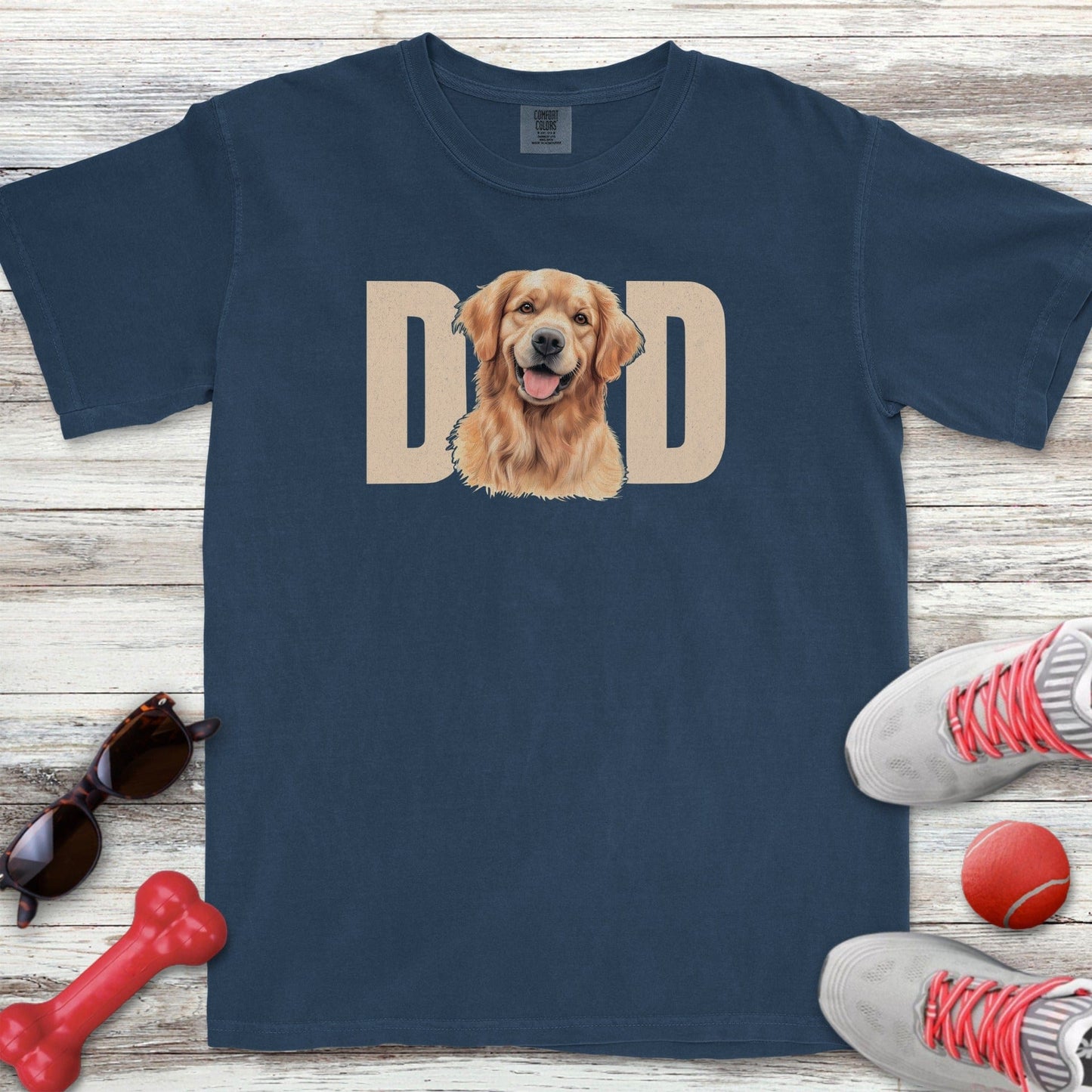 Golden Portrait Dad T-Shirt