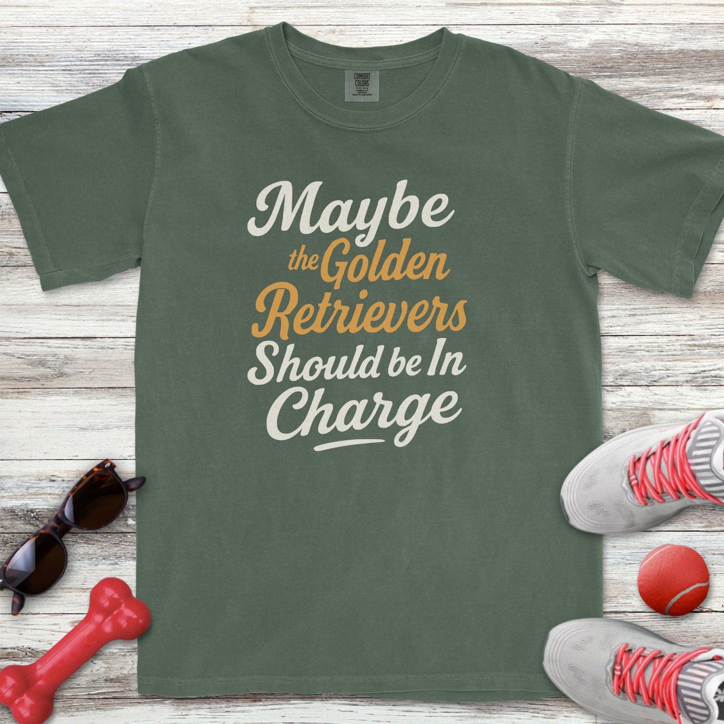 Golden Retrievers in Charge T-Shirt
