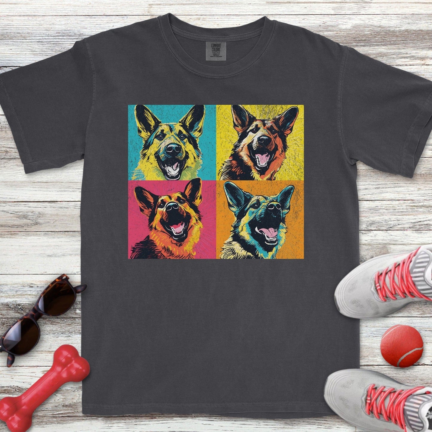 Pop Art German Shepherd Comfort Colors T-Shirt