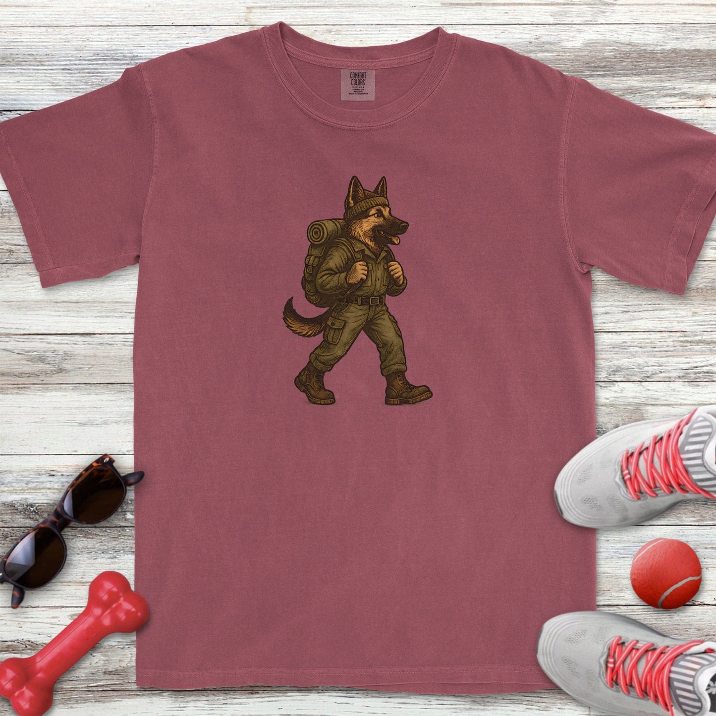 Hiking German Shepherd T-Shirt