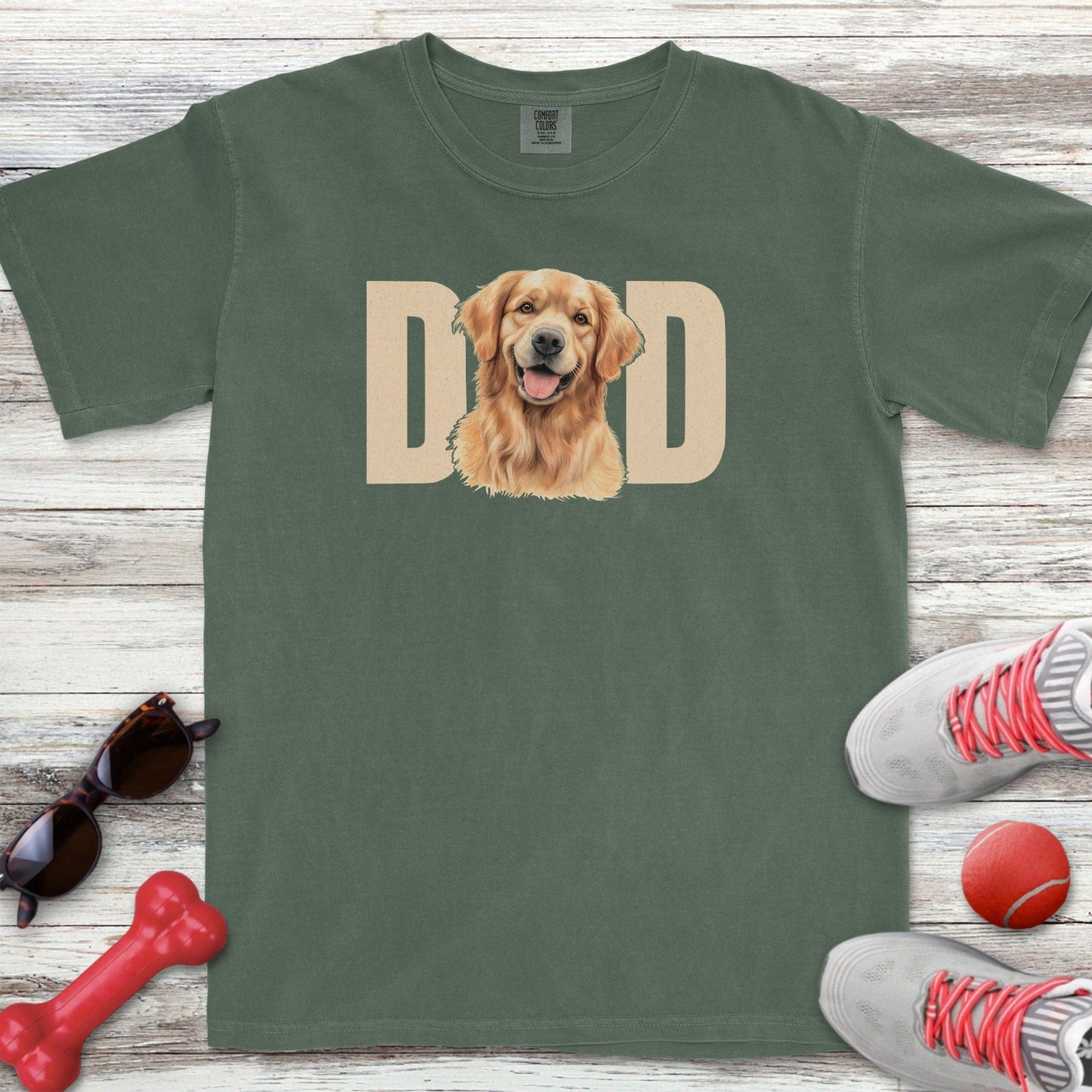 Golden Portrait Dad T-Shirt