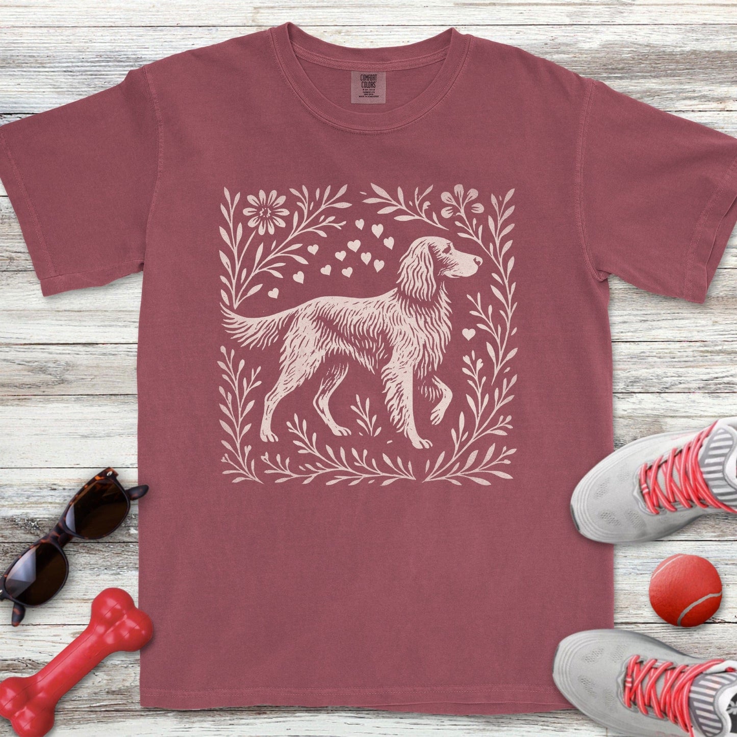 Linocut Irish Setter T-Shirt