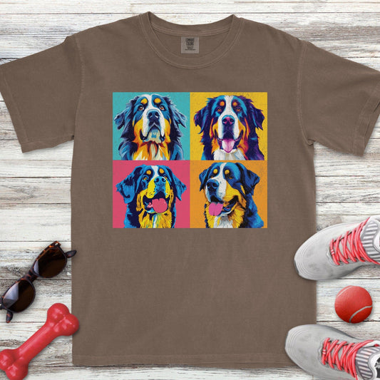 Bernese Mountain Dog Pop Art T-Shirt