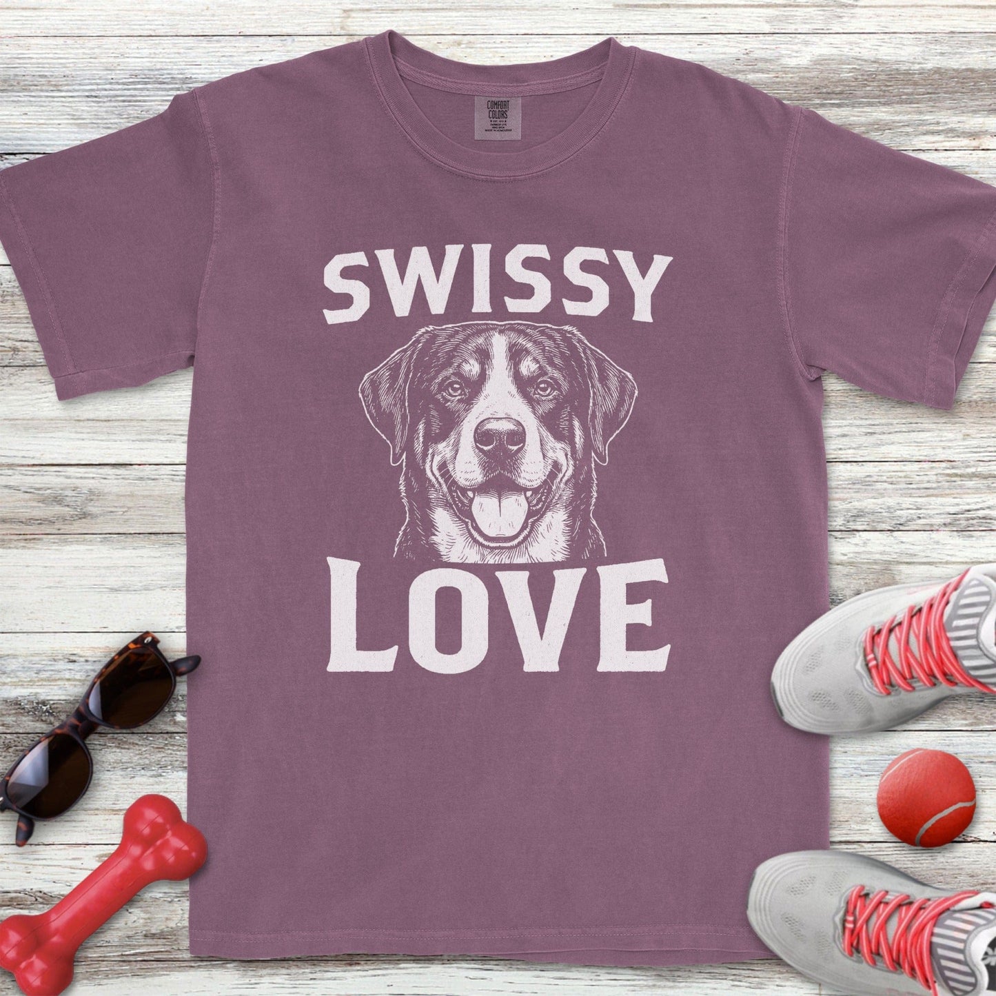 Swiss Mountain Dog Love Portrait T-Shirt