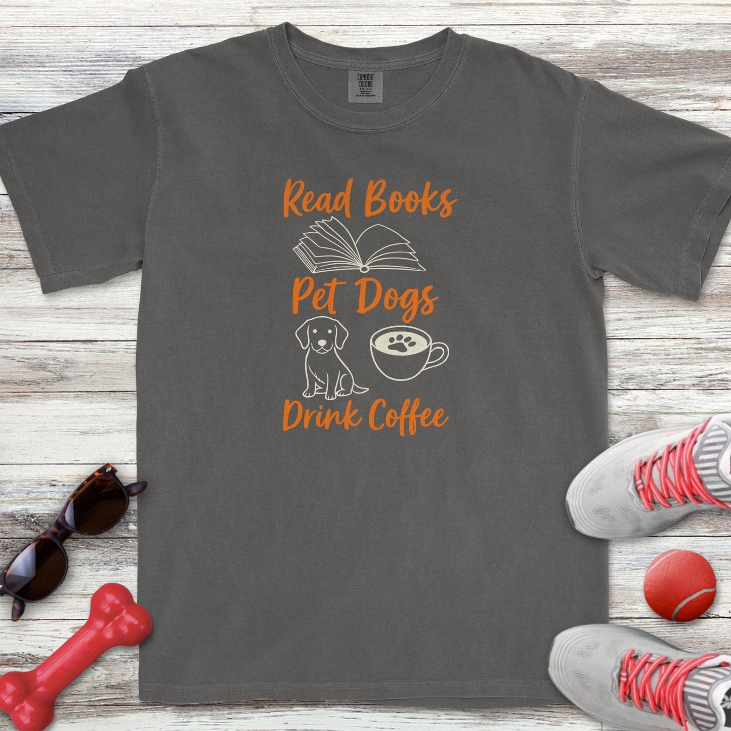 Book Dogs Coffee T-Shirt