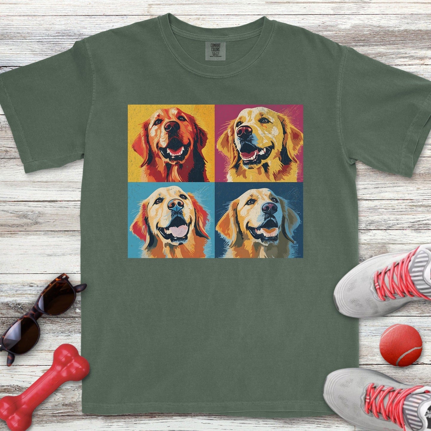 Pop Art Golden Retriever T-Shirt