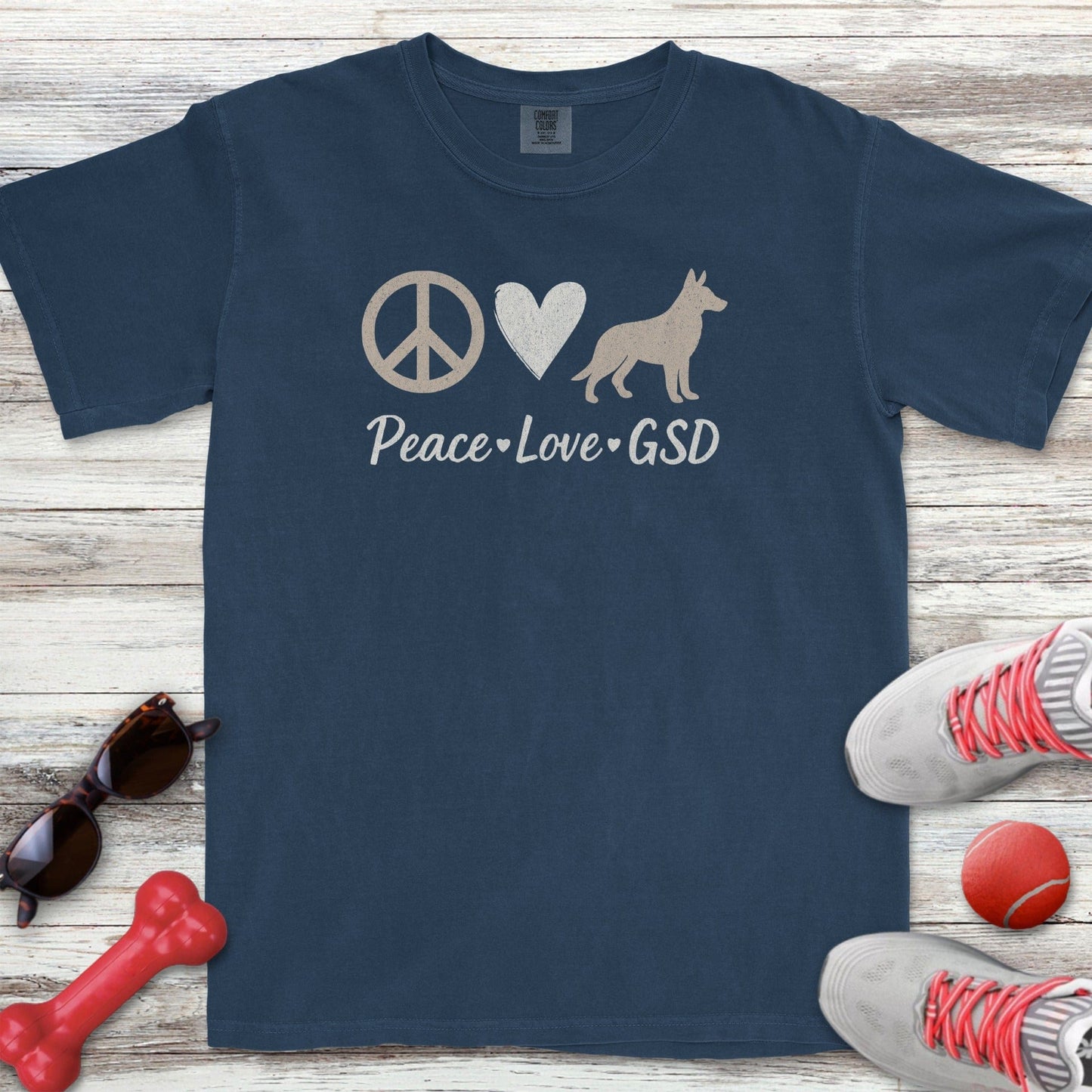 Peace Love GSD T-Shirt