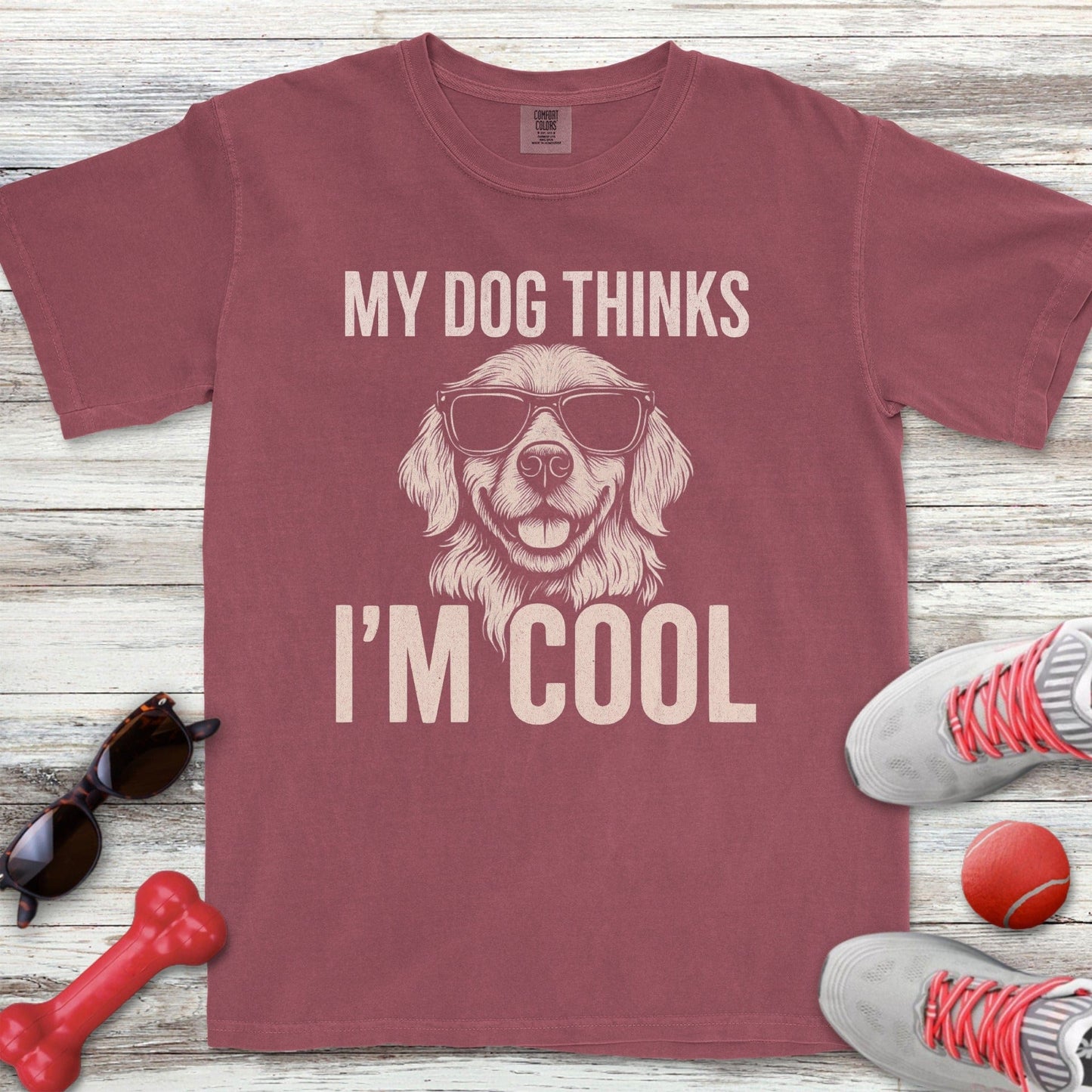 My Dog Thinks I'm Cool Golden T-Shirt