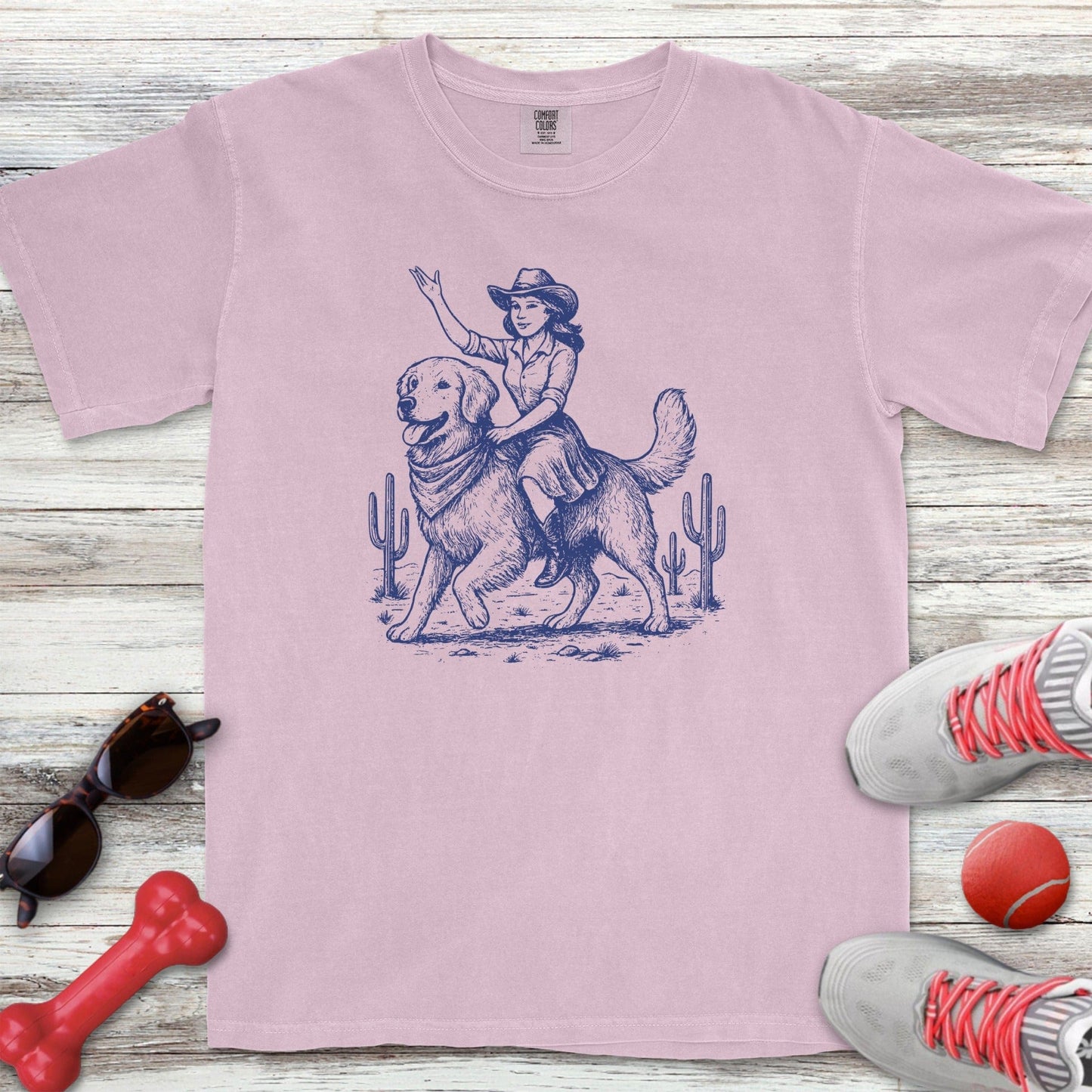 Cowgirl Golden Retriever T-Shirt