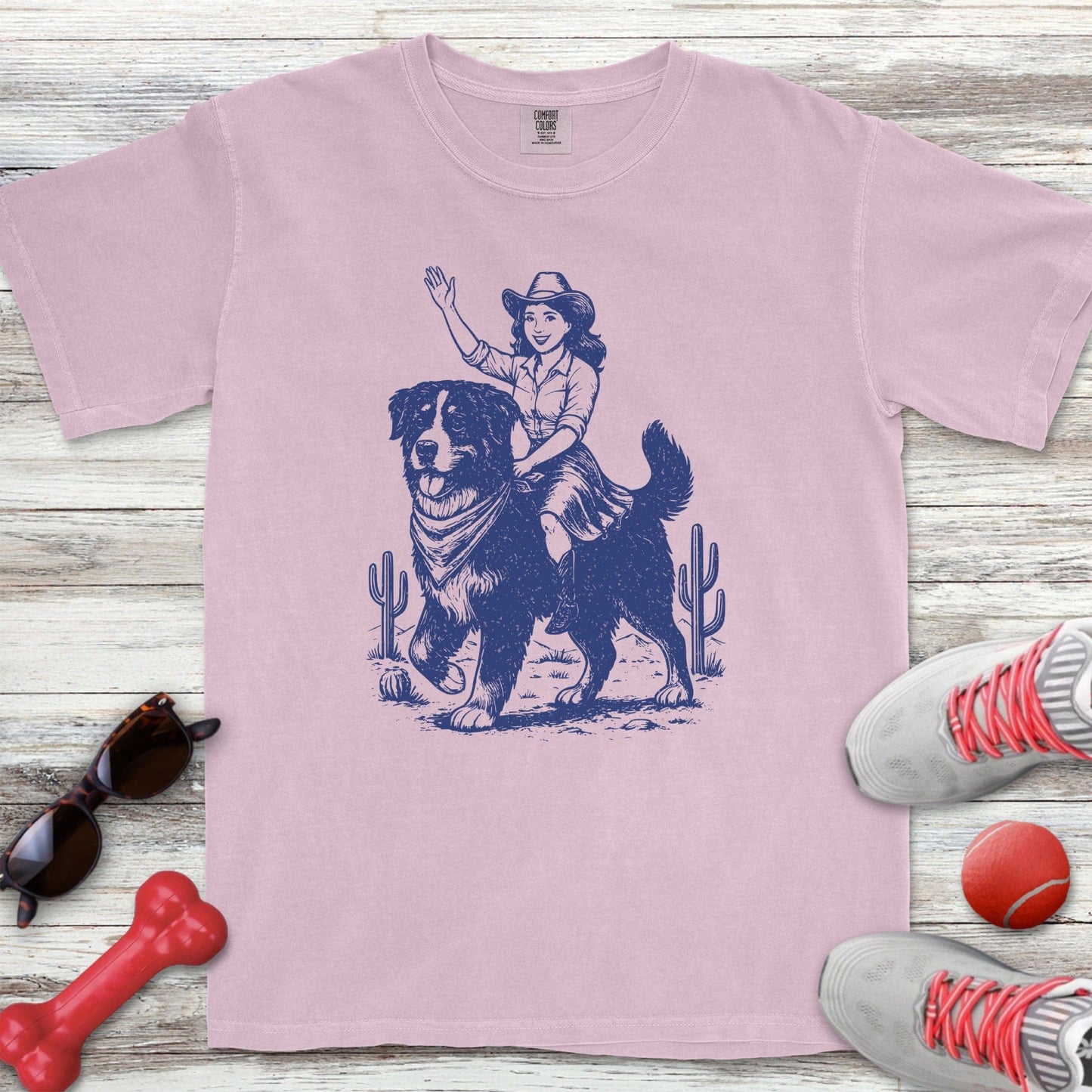 Cowgirl Bernese Mountain Dog T-Shirt