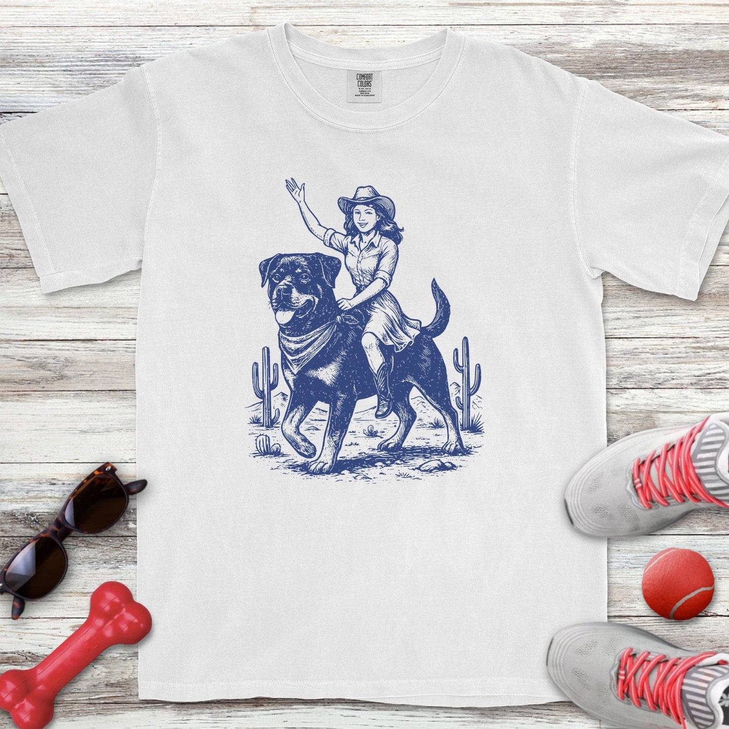 Cowgirl Rottweiler T-Shirt