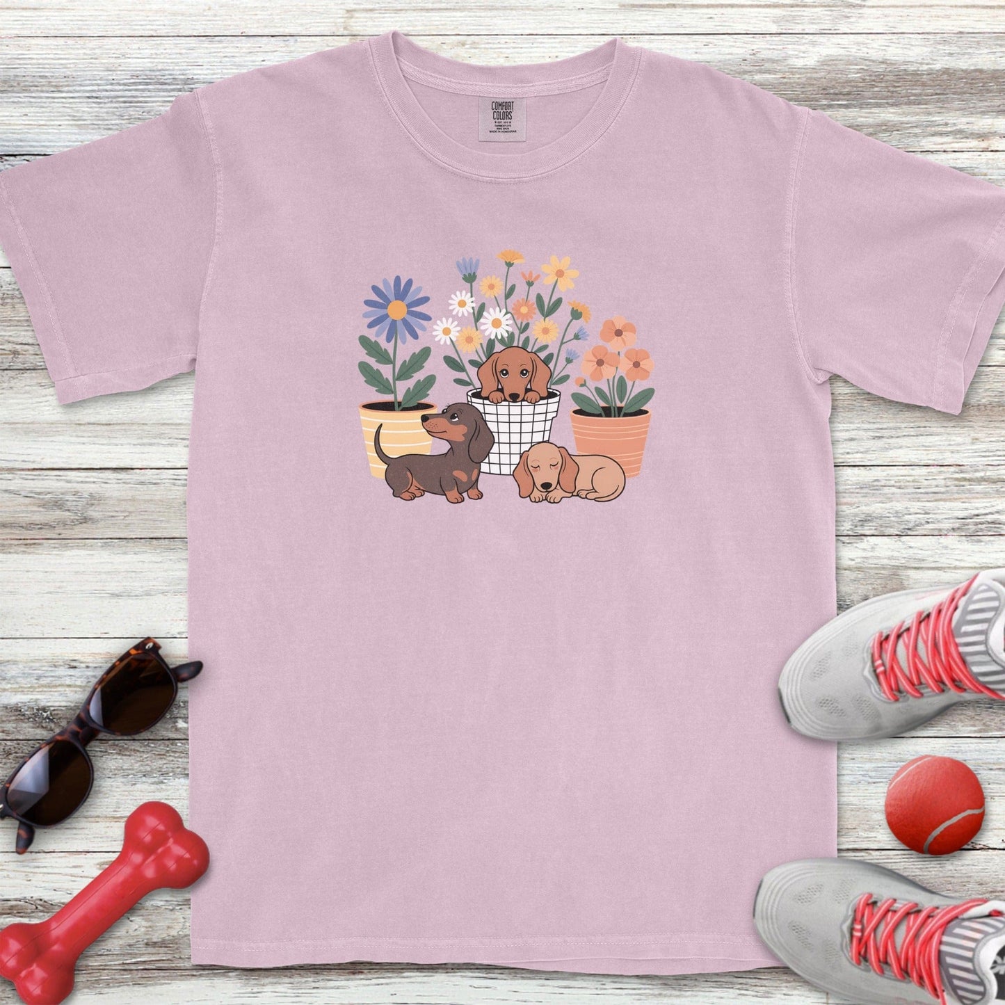 Dachshunds & Plants T-Shirt