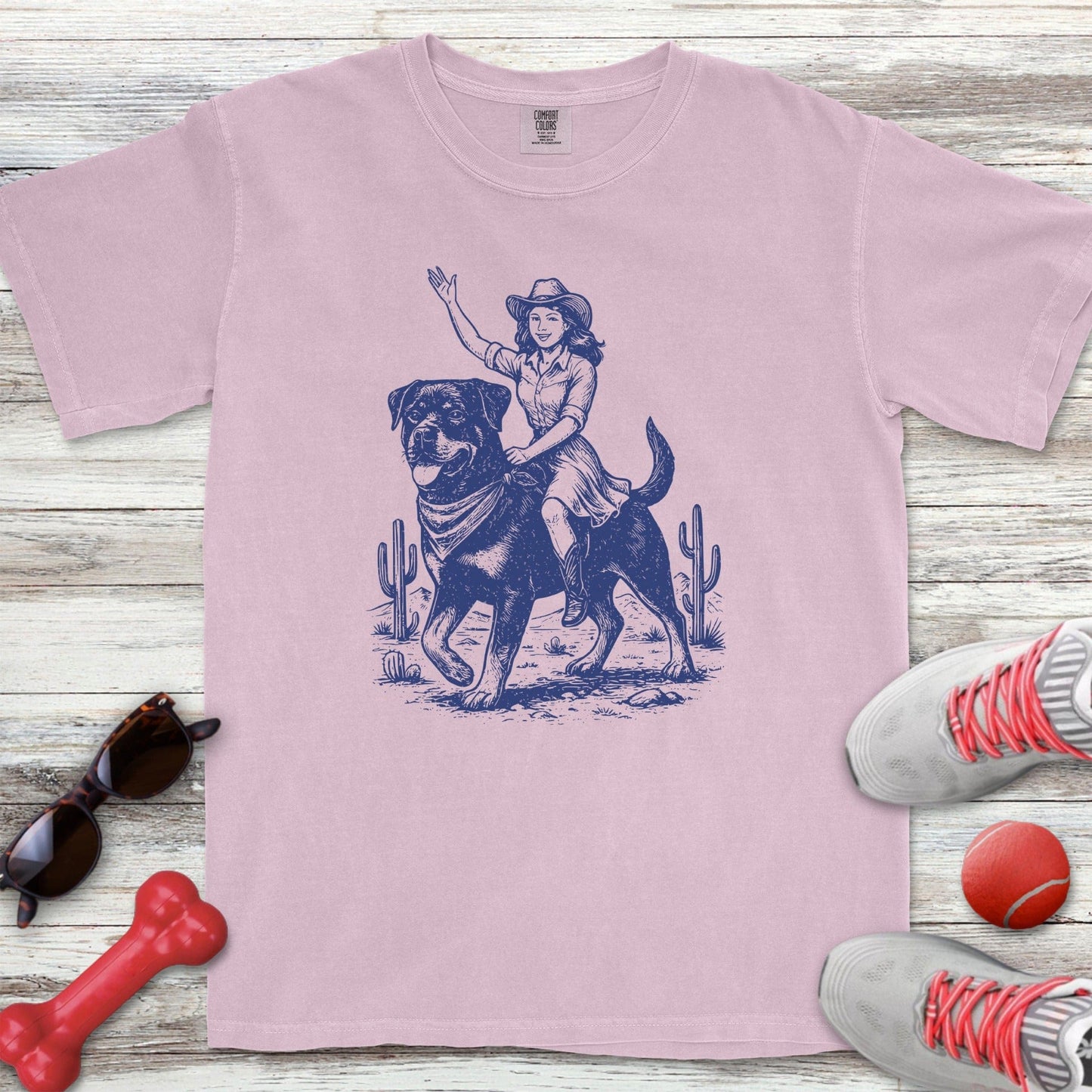Cowgirl Rottweiler T-Shirt