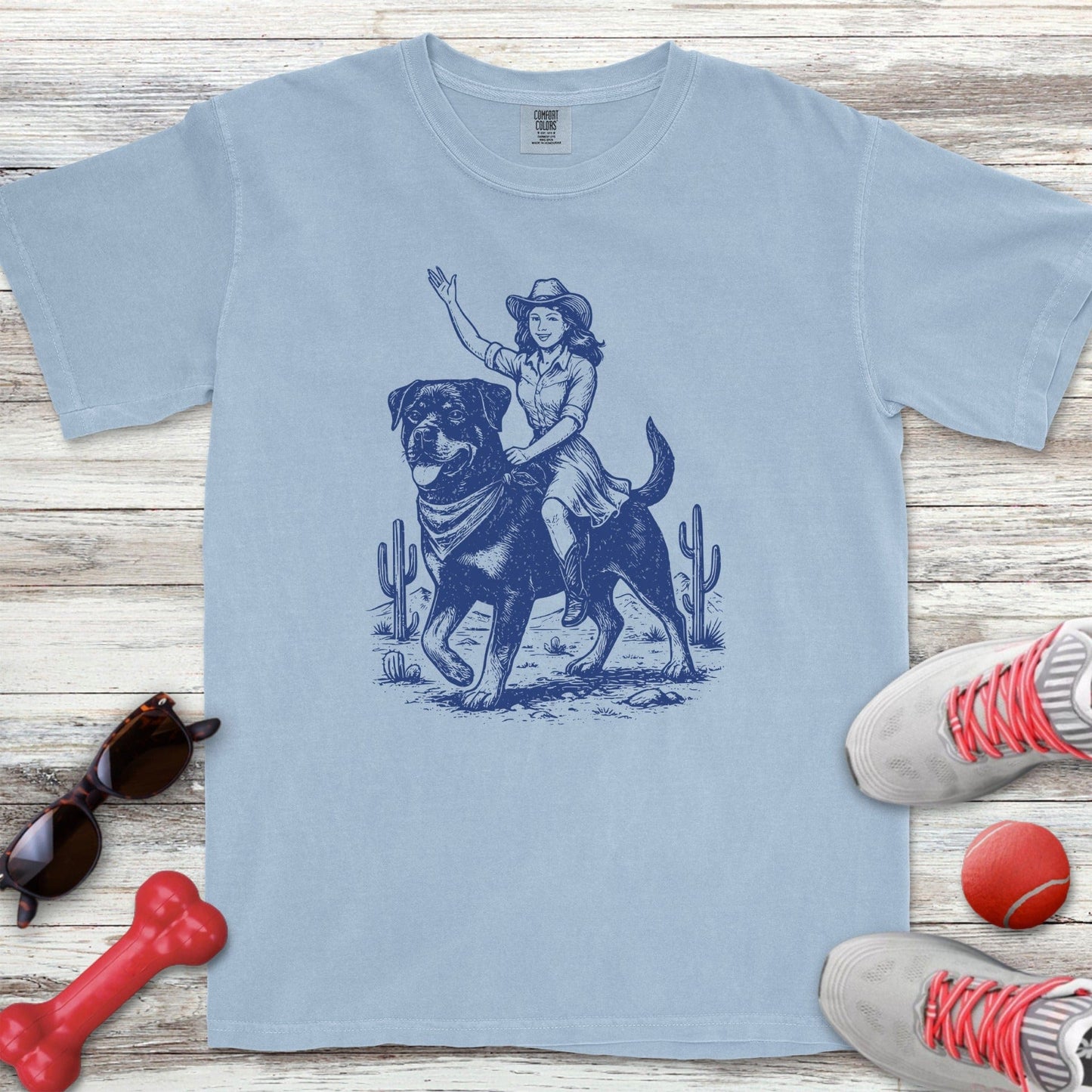 Cowgirl Rottweiler T-Shirt