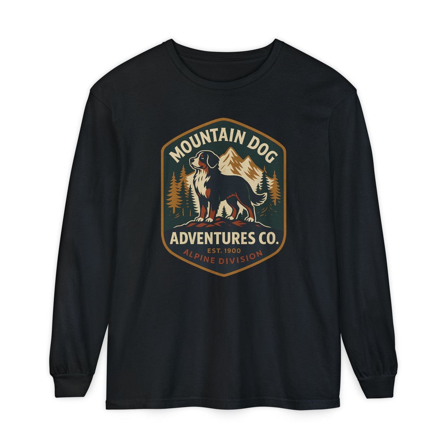 Bernese Mountain Dog Adventures Long Sleeve Tee