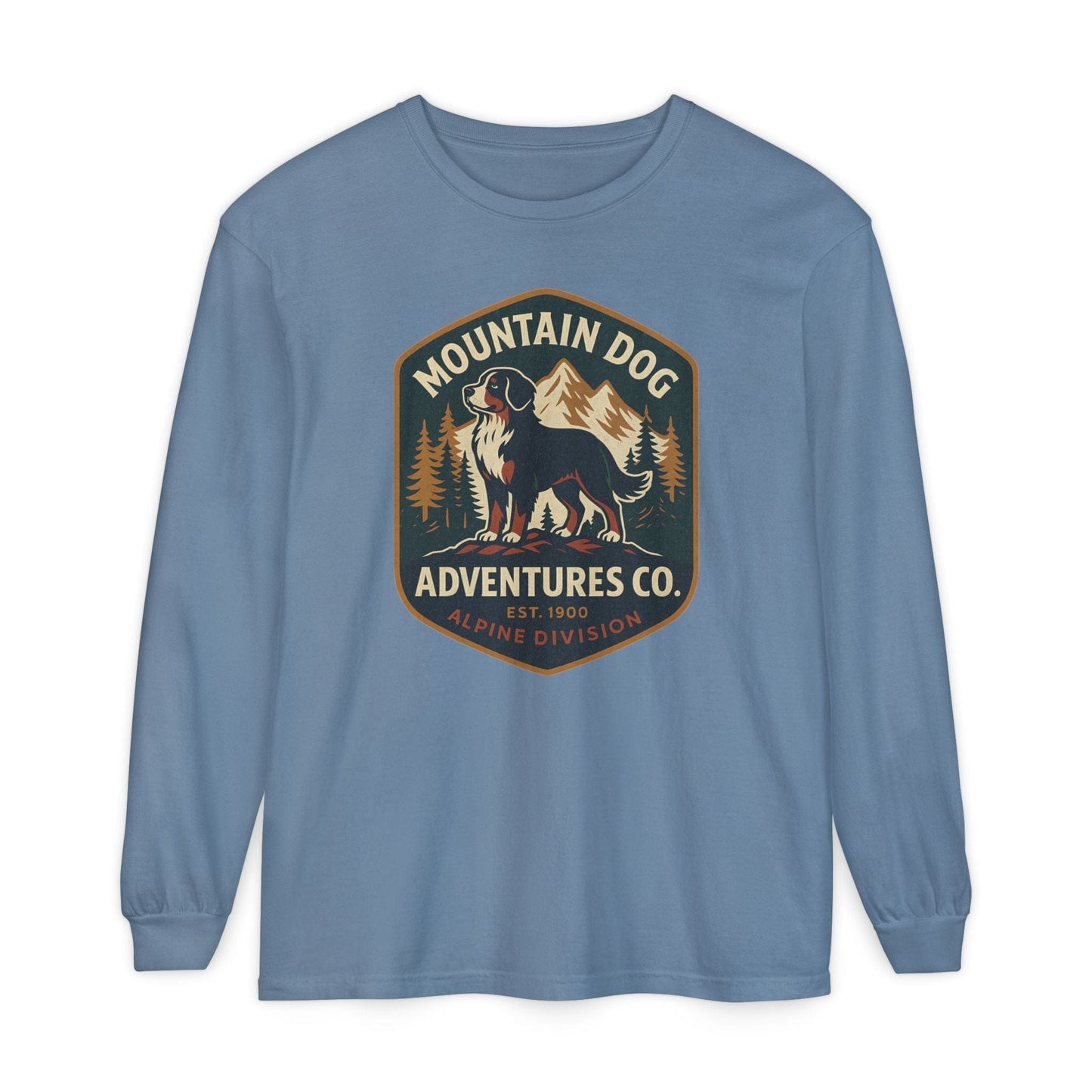 Bernese Mountain Dog Adventures Long Sleeve Tee