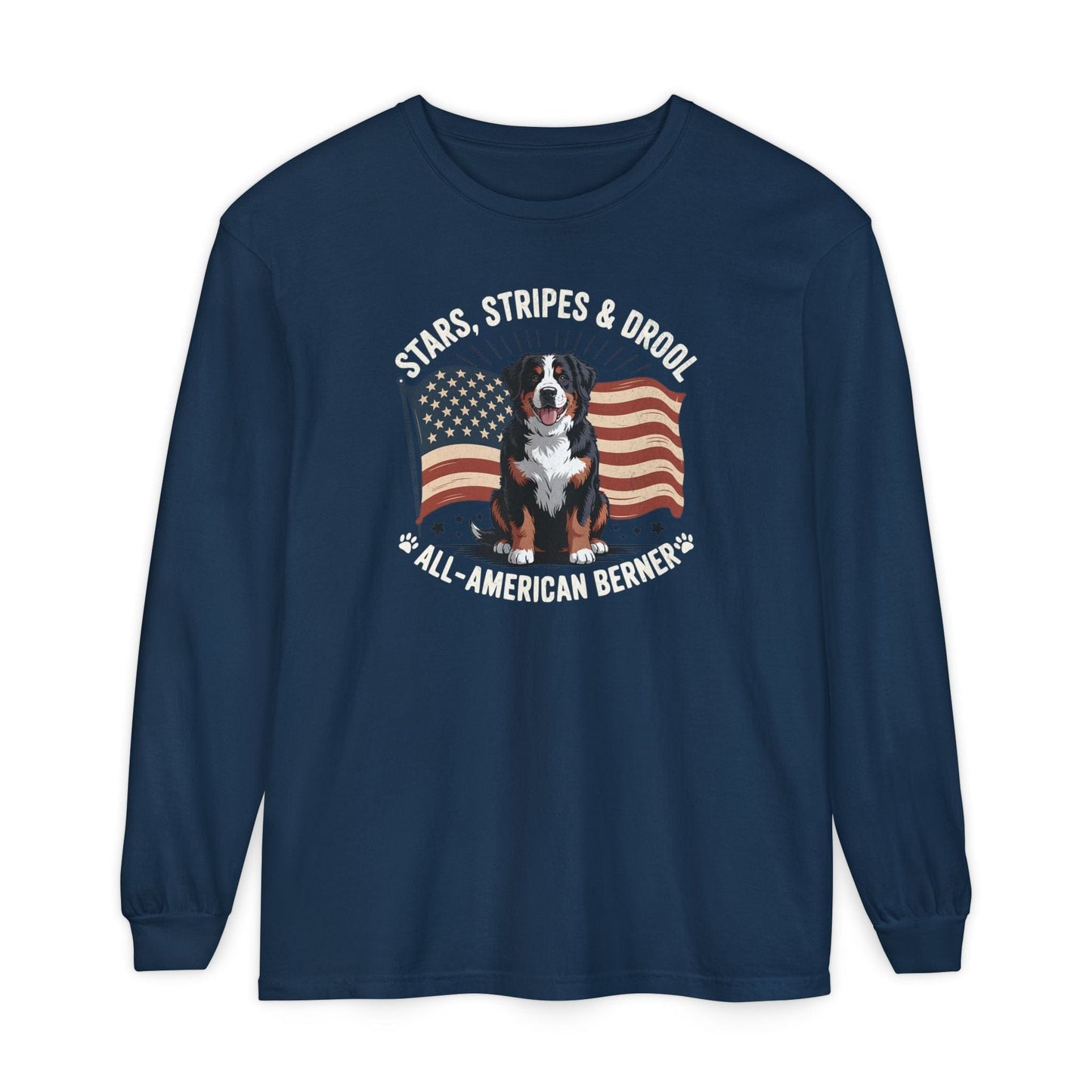 Bernese Mountain Dog All American Long Sleeve Tee