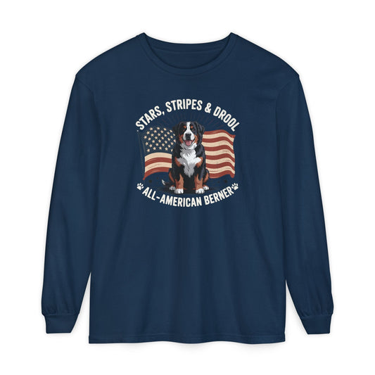 Bernese Mountain Dog All American Long Sleeve Tee