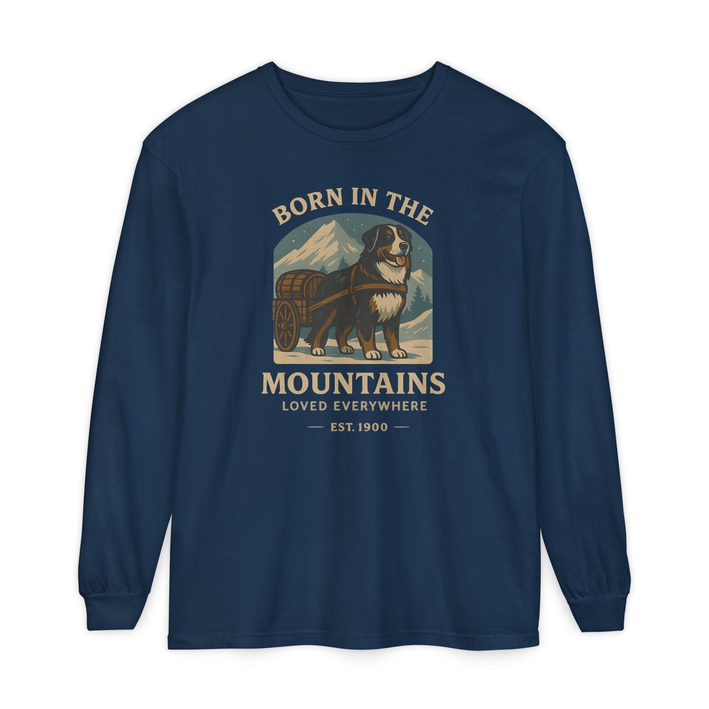 Bernese Mountain Dog Born Long Sleeve Tee