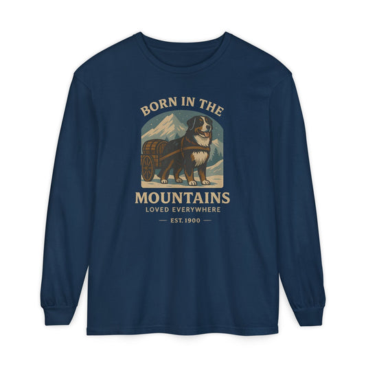 Bernese Mountain Dog Born Long Sleeve Tee