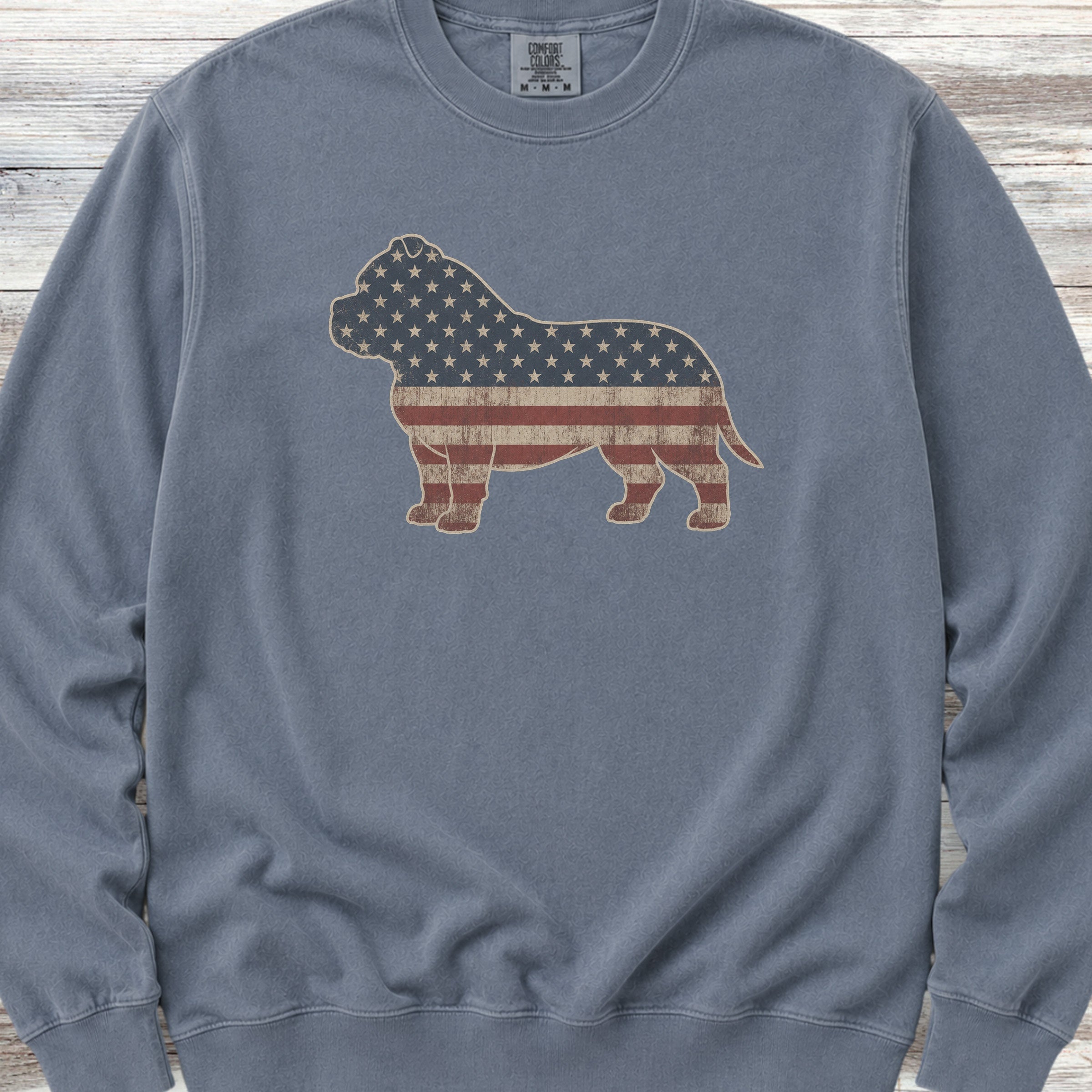 American Bully Vintage USA Sweatshirt - Blue Jean