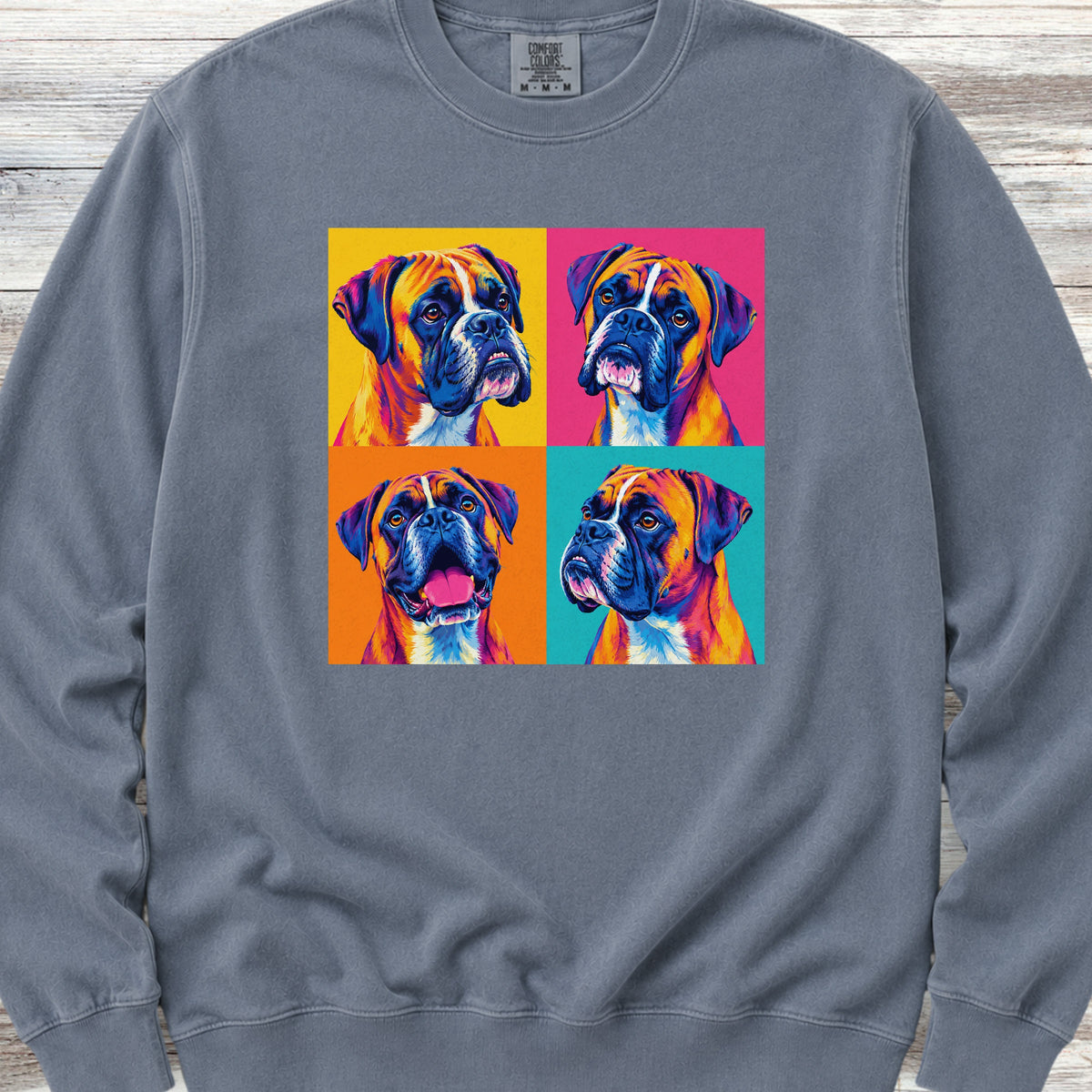 Boxer Pop Art Sweatshirt - Blue Jean