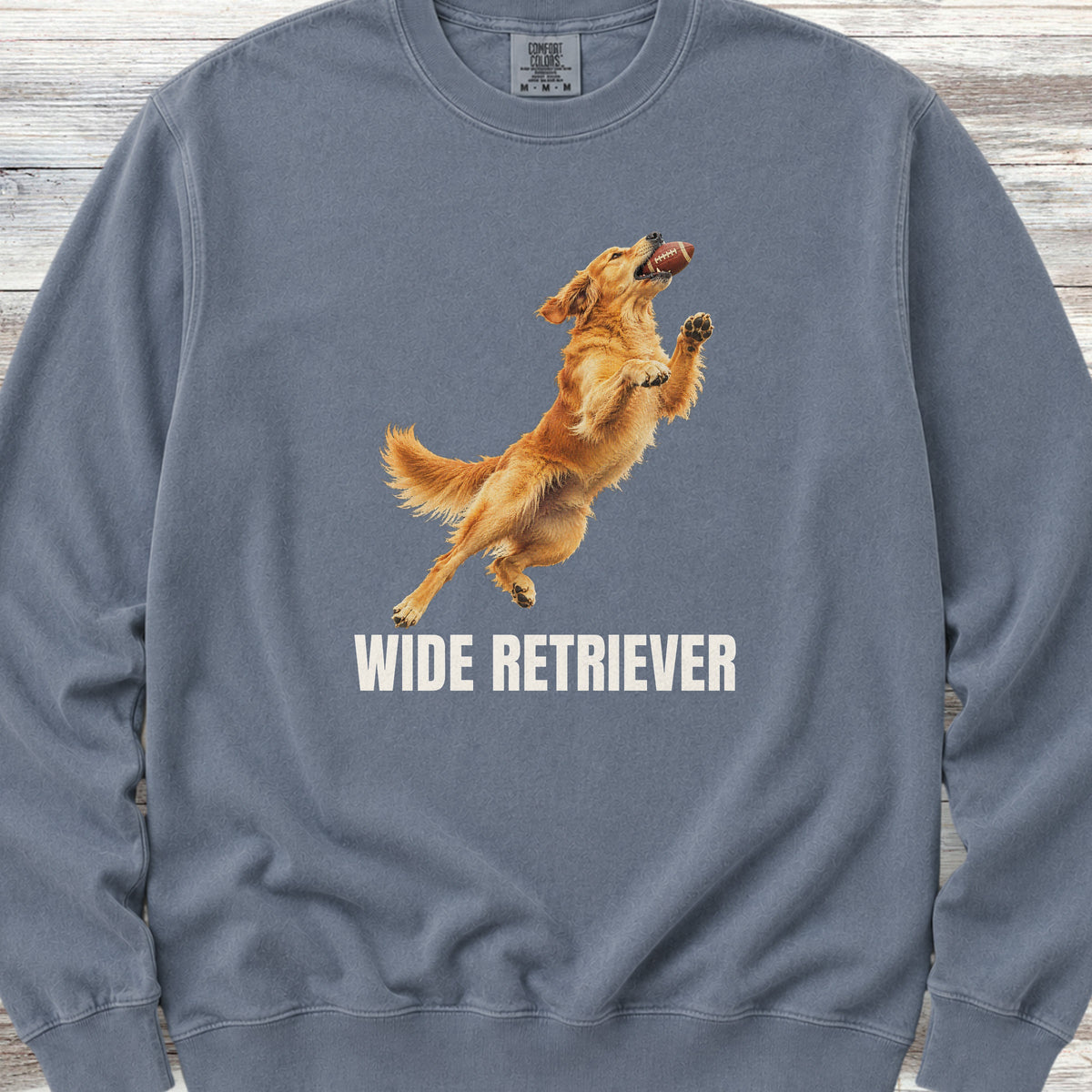 Golden Retriever Wide Retriever Sweatshirt - Blue Jean