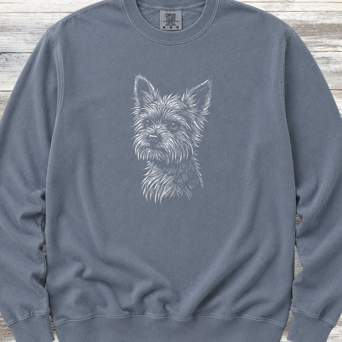 Yorkshire Terrier Sketch Sweatshirt - Blue Jean