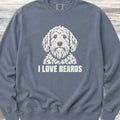 Doodle I Love Beards Sweatshirt - Blue Jean