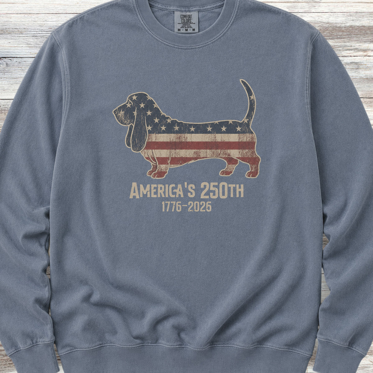 Basset Hound 250 Sweatshirt - Blue Jean