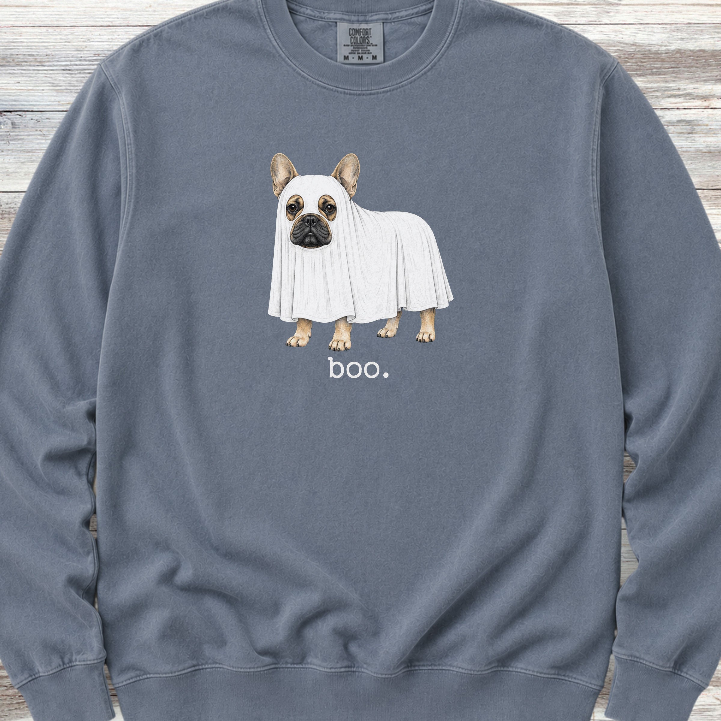 French Bulldog Boo Sweatshirt - Blue Jean