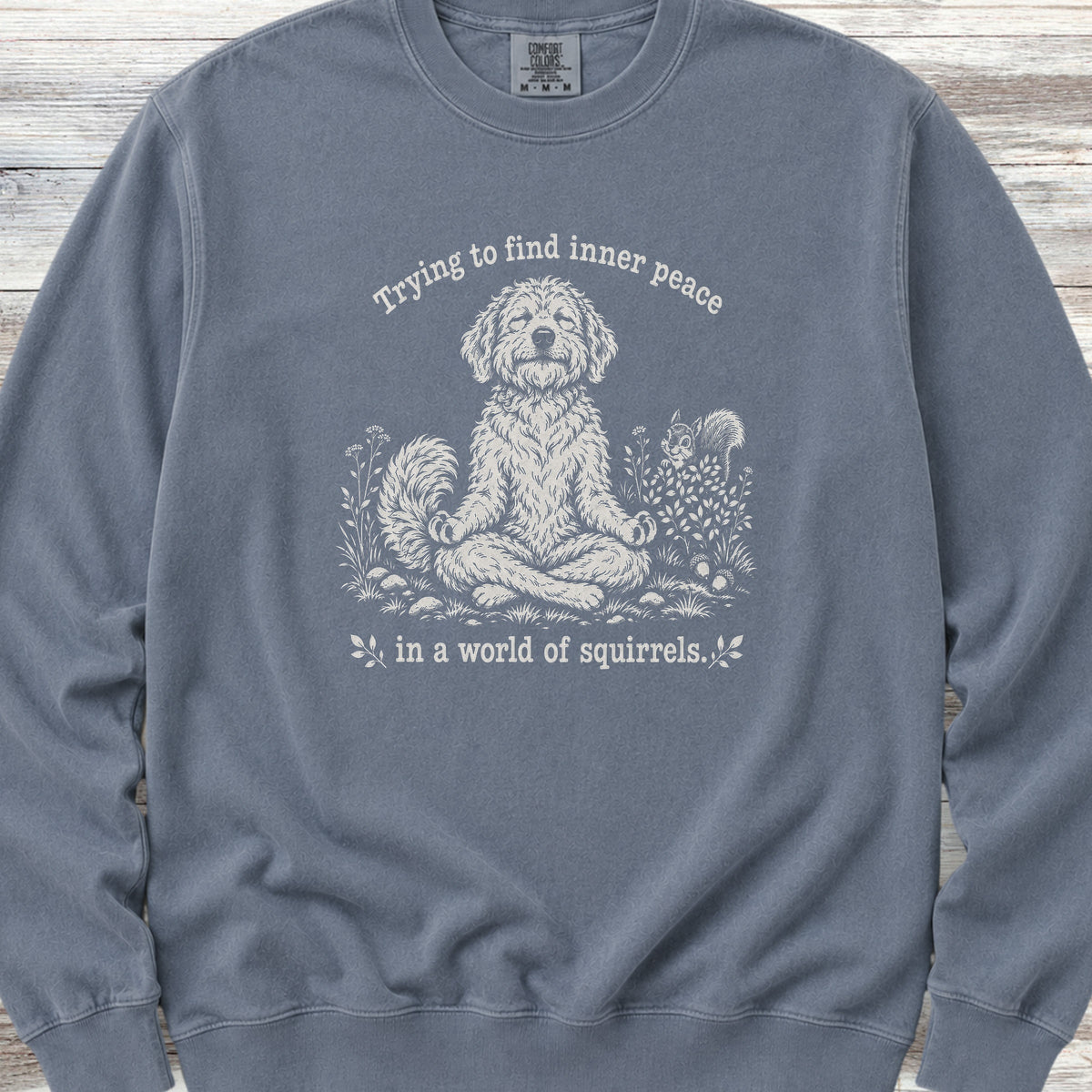 Goldendoodle Inner Peace Sweatshirt - Blue Jean