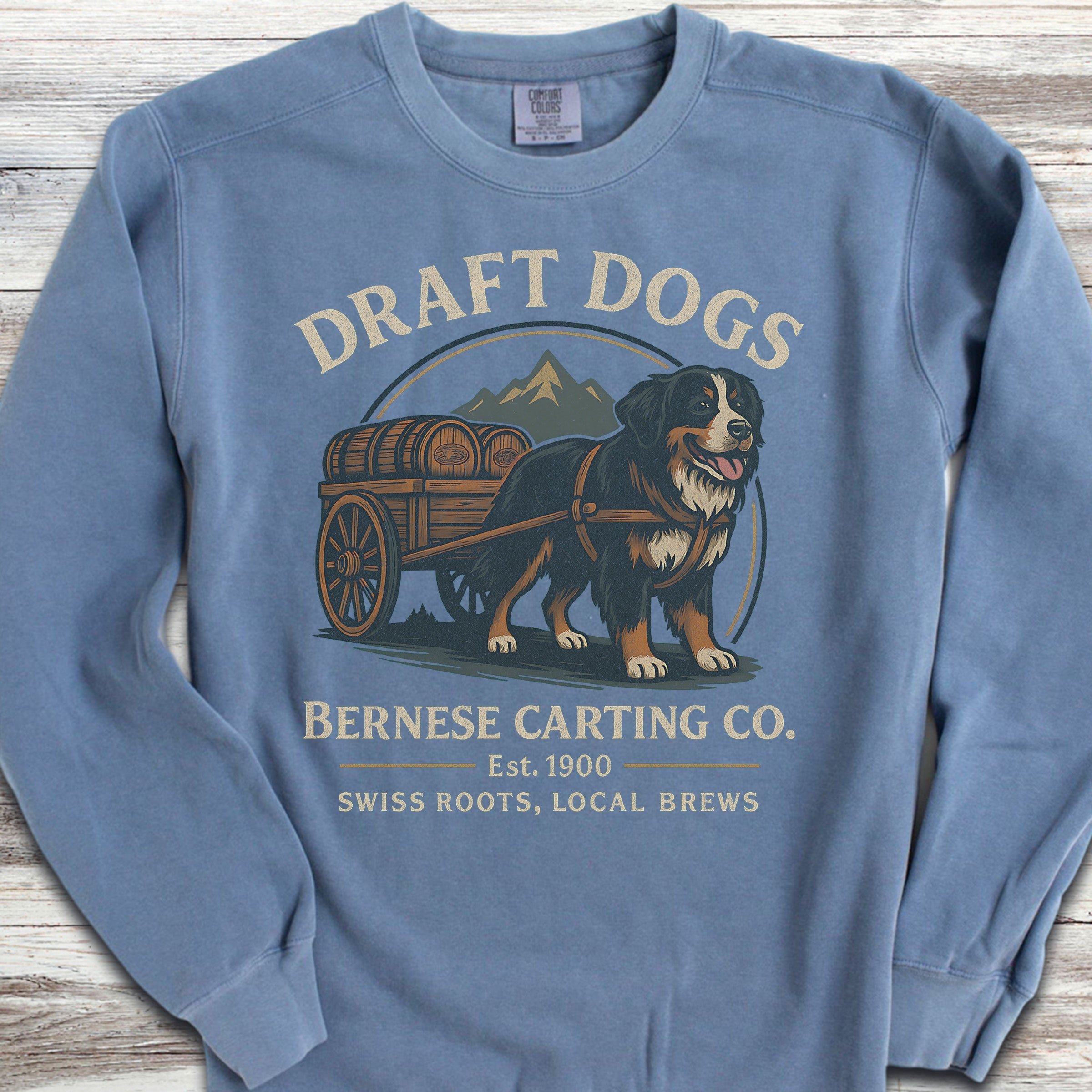 Bernese Mountain Dog Draft Dogs Sweatshirt - Blue Jean