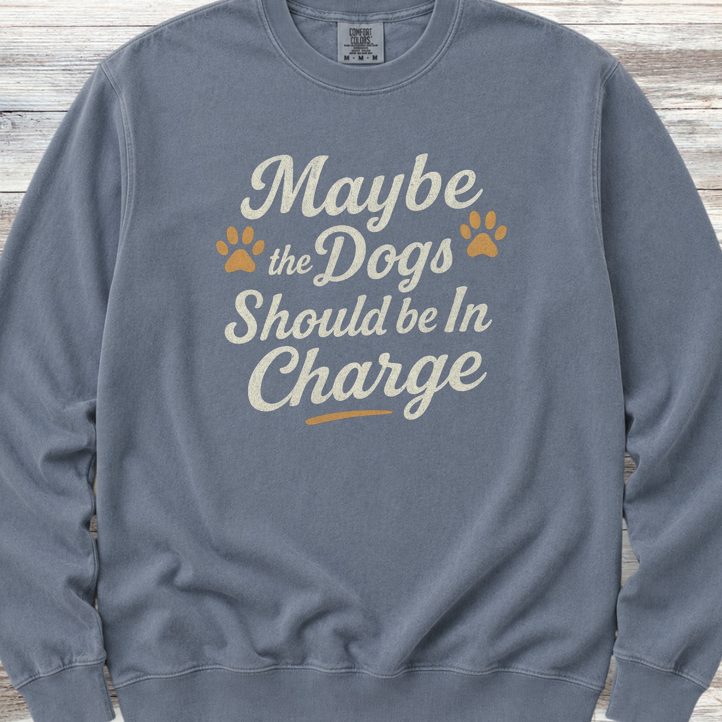 Dogs In Charge Sweatshirt - Blue Jean