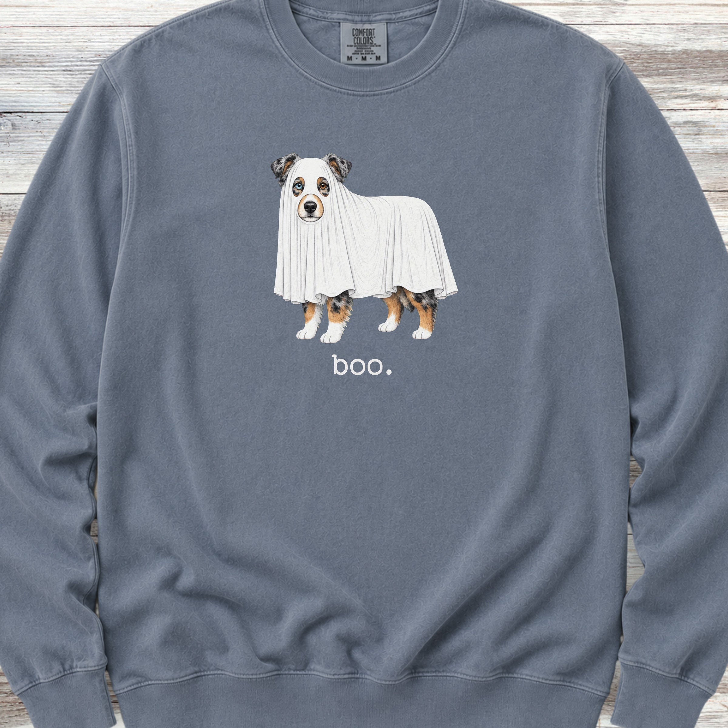American Shepherd Boo Sweatshirt - Blue Jean