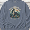 Bernese Mountain Dog Save Berners Sweatshirt - Blue Jean