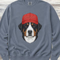 Swiss Mountain Dog Swissy Hat Sweatshirt - Blue Jean