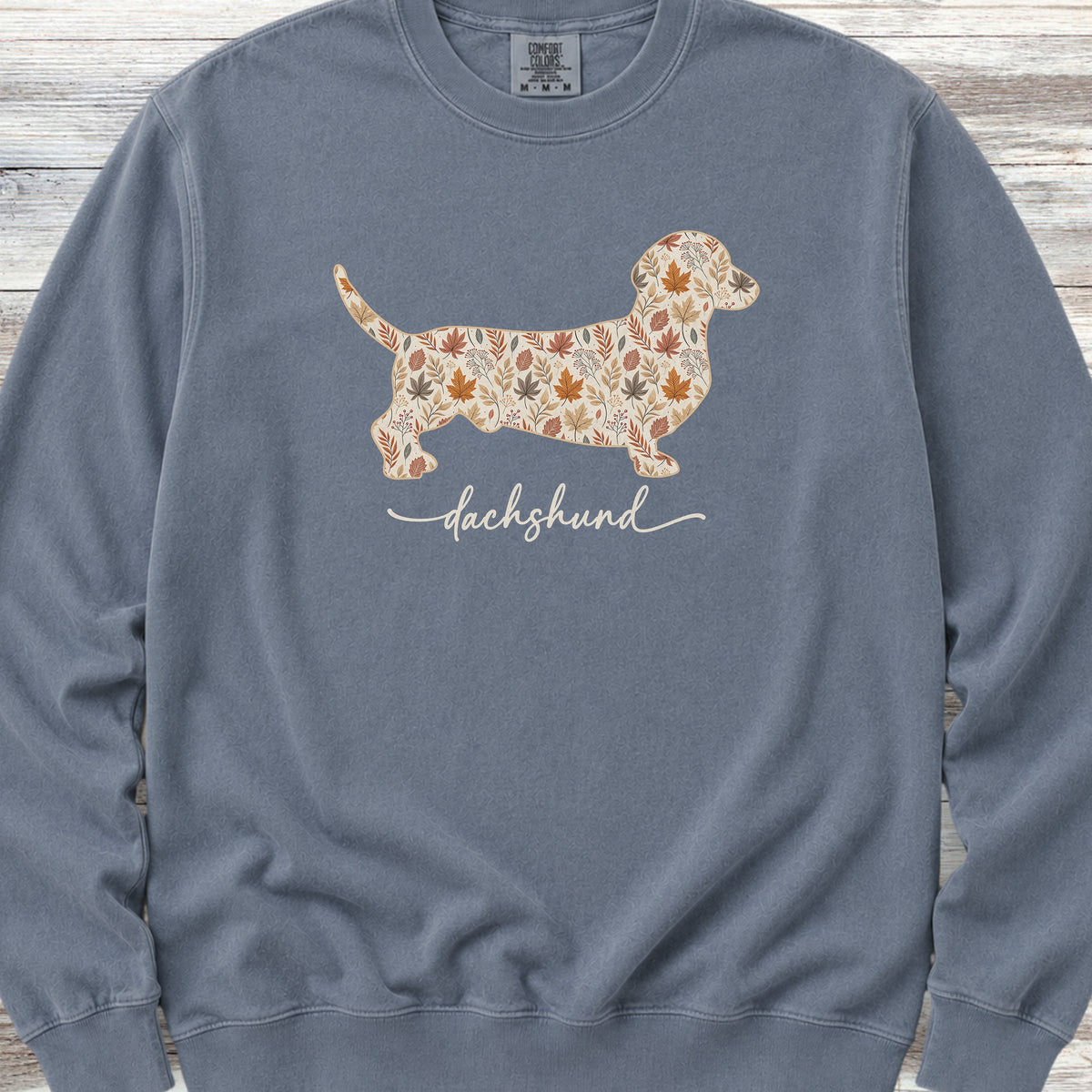 Dachshund Fall Sweatshirt - Blue Jean